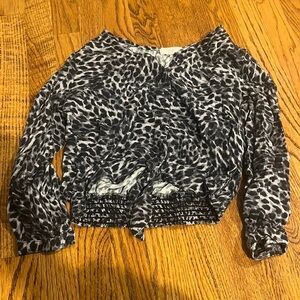 Bella Dahl Girl’s Animal Print Top Size 14